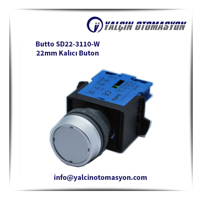 Butto SD22-3110-W 22mm Kalıcı Buton