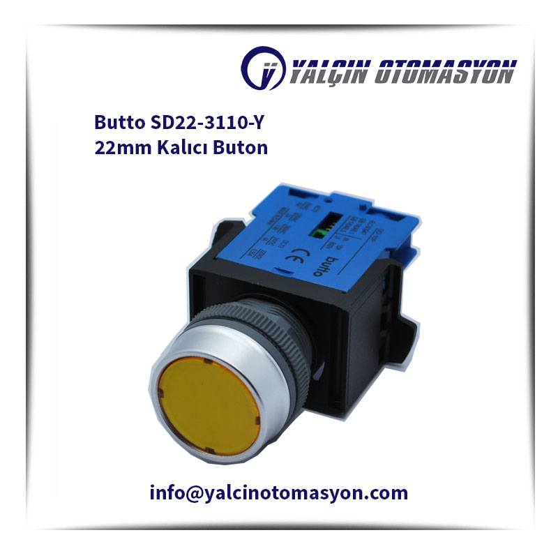 Butto SD22-3110-Y 22mm Kalıcı Buton