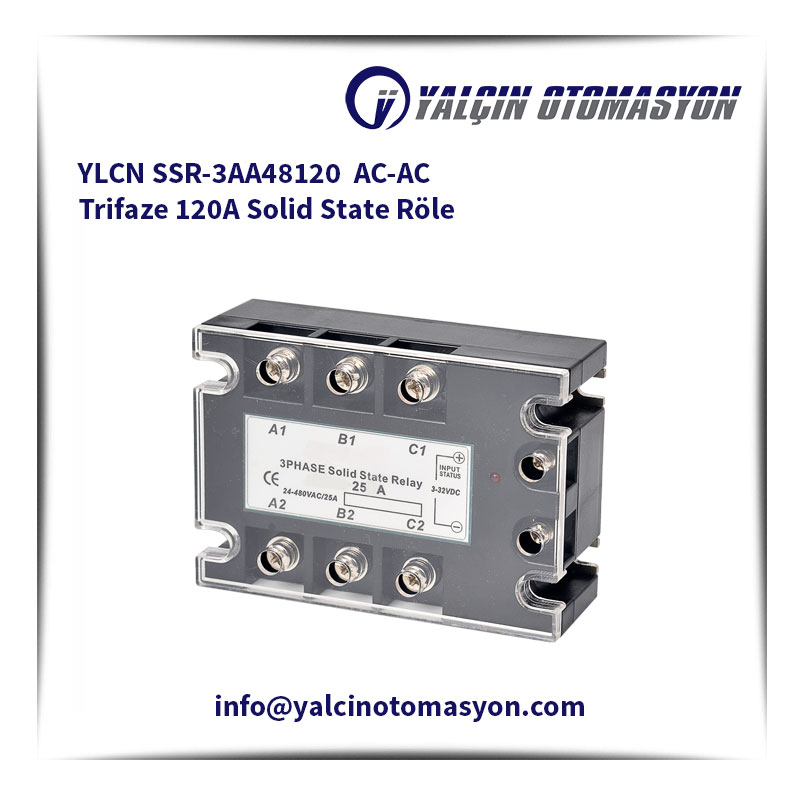 YLCN SSR-3AA48120 AC-AC Trifaze 120A Solid State Röle